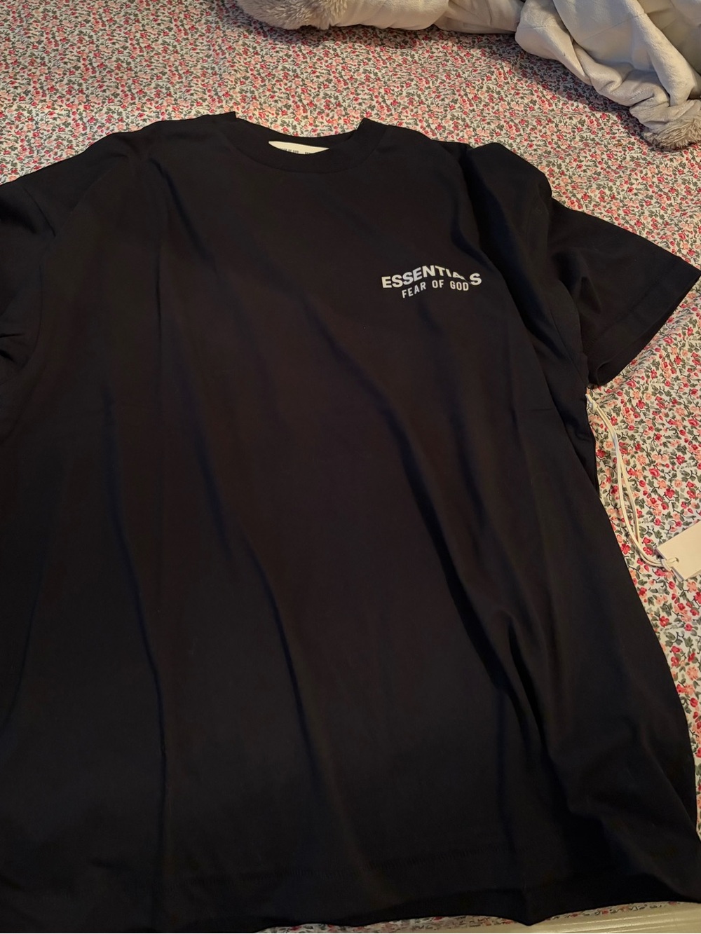 Essentials Black Short Sleeve Logo Tee